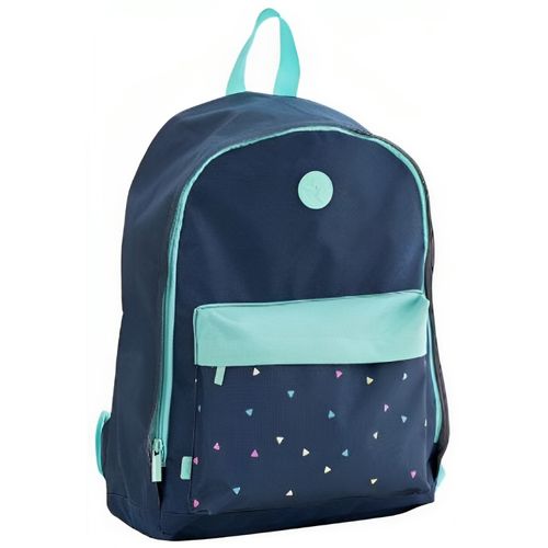 mochila com alça enjoy azul marinho e turquesa