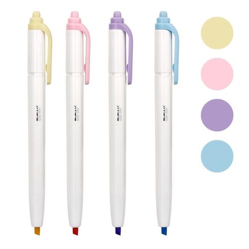 caneta-marca-texto-retratil-tom-pastel-diversos-modelos