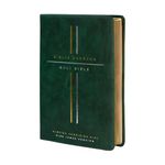 bíblia bilíngue português inglês - couro soft verde