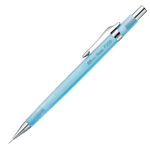 lapiseira 0,9mm sharp clena azul transparente p209cl-spb pentel avulso
