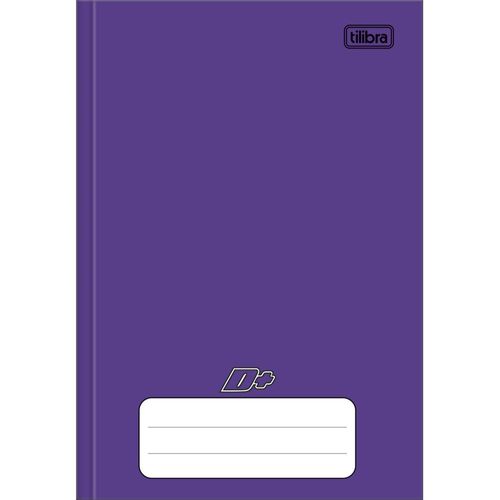 caderno linguagem brochura 48 folhas capa dura roxo d+