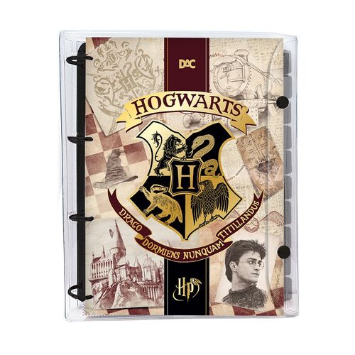 caderno fichário universitário 192 folhas harry potter hogwarts dac
