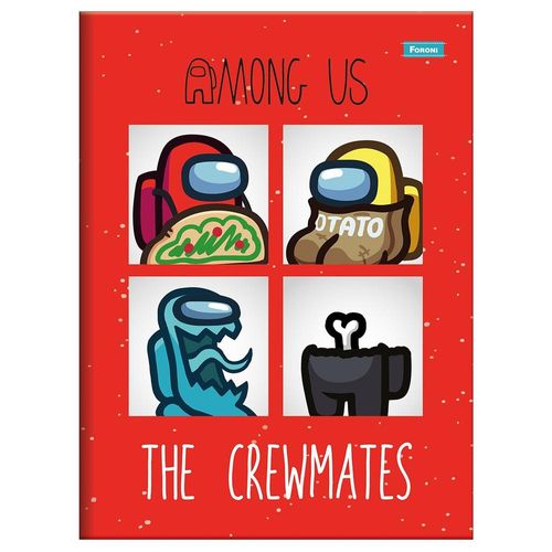 caderno brochurão 80 folhas capa dura among us