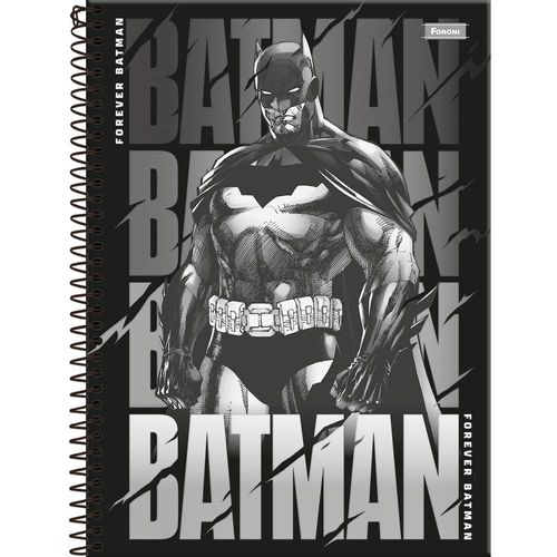caderno universitário 10x1 160 folhas capa dura batman