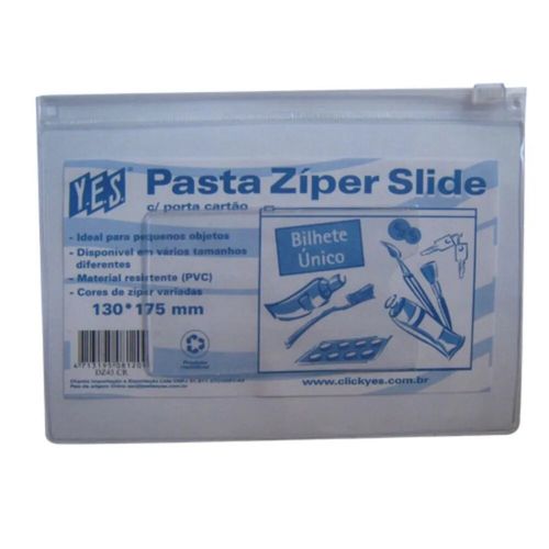 pasta com ziper slide