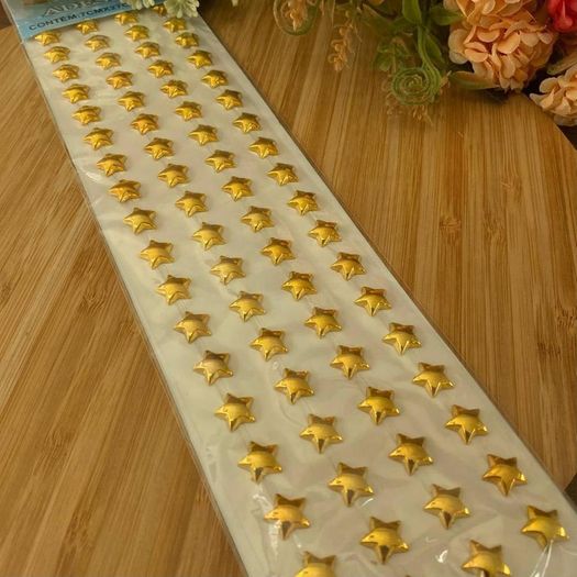 adesivo estrela dourada 72 unidades adesivo estrela dourada 72 unidades