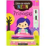 livro de colorir neon - princesas