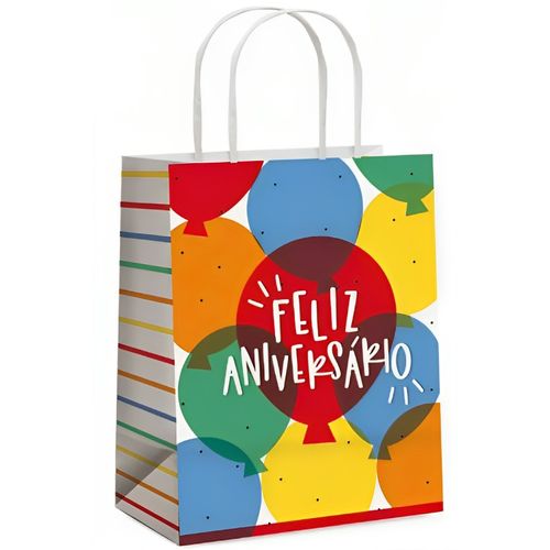 sacola presente feliz aniversário grande