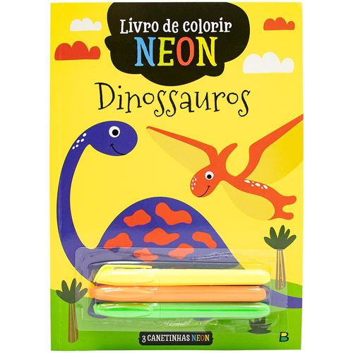 livro-de-colorir-neon---dinossauro
