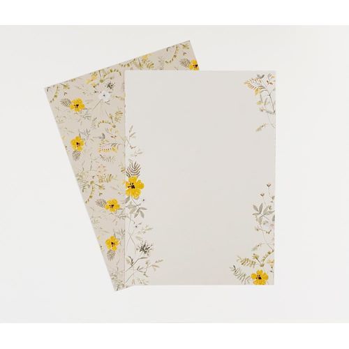 papel-de-carta-wild-flowers-amarela-4-folhas