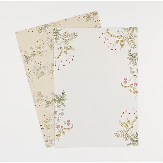 papel de carta wild flowers rosa 4 folhas papel de carta wild flowers rosa 4 folhas