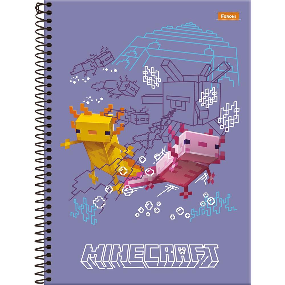Caderno de Desenho Capa Dura 80fls Minecraft- Foroni – Livraria e