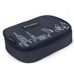 estojo box friends azul escuro luxcel