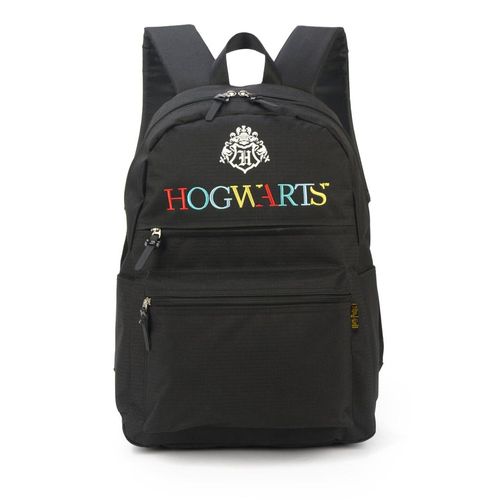 mochila com alça harry potter hogwarts preta luxcel
