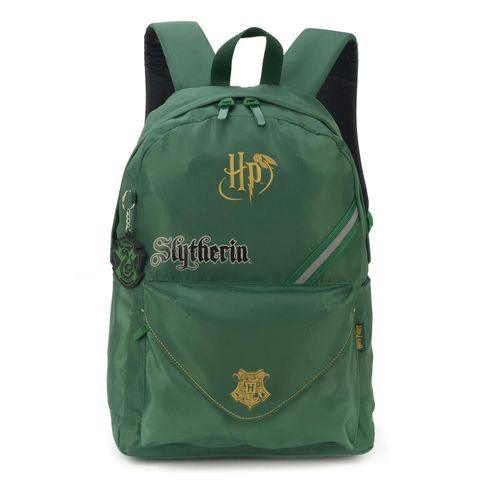 mochila com alça harry potter slytherin verde luxcel