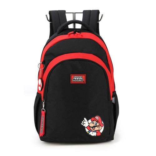 mochila com alça super mario preta