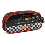 estojo simples hot wheels preto e vermelho luxcel