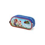 estojo triplo super mario azul luxcel
