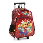 mochila com rodinha infantil super mario vinho mochila com rodinha infantil super mario vinho
