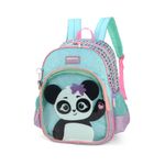 mochila com alça upo4you panda lilás e verde luxcel