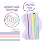 marcador de linhas adesivo holic coloridas com régua marcador de linhas adesivo holic coloridas com régua