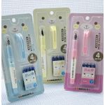 caneta tinteiro lovely bear + 04 refis pastel diversas cores mania de sticker caneta tinteiro lovely bear + 04 refis pastel diversas cores mania de sticker