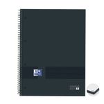 caderno universitário 1x1 80 folhas oxford preto european book 1
