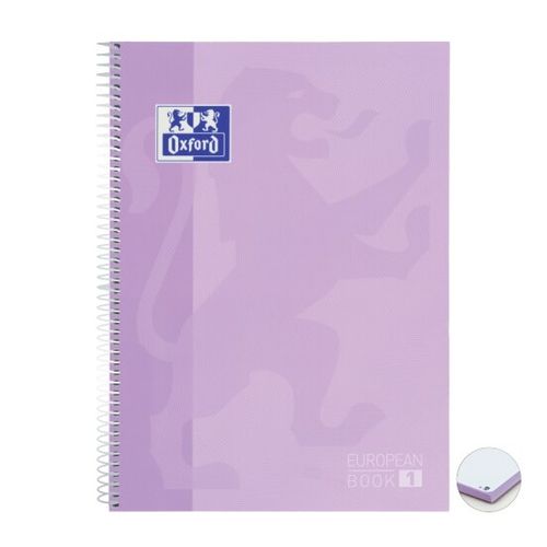 caderno universitário 1x1 80 folhas oxford lavanda european book 1 sertic