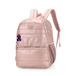 mochila com alça notebook ouro rosa mochila com alça notebook ouro rosa