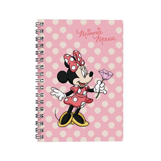 caderno universitário 1x1 80 folhas capa dura minnie poá rosa caderno universitário 1x1 80 folhas capa dura minnie poá rosa