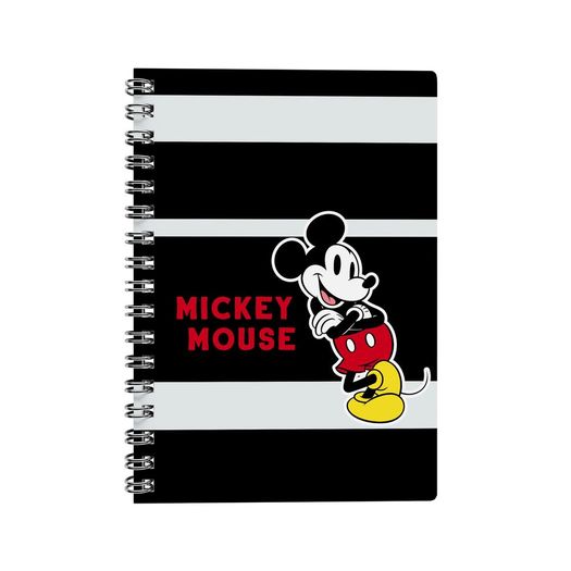 caderno universitário 1x1 80 folhas capa dura mickey listras caderno universitário 1x1 80 folhas capa dura mickey listras
