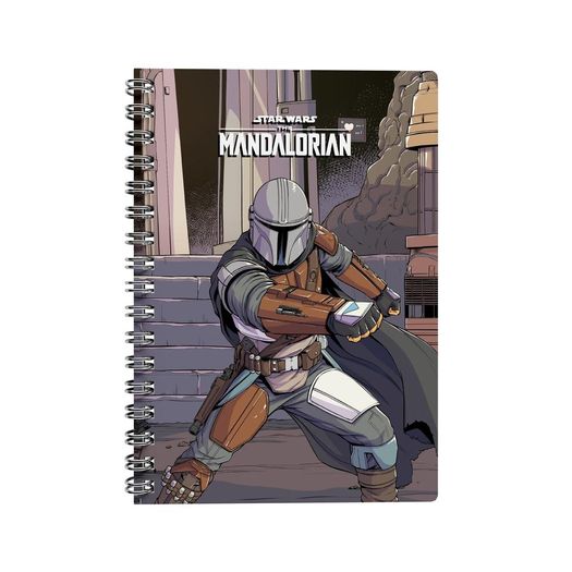 caderno universitário 1x1 80 folhas capa dura mandalorian caderno universitário 1x1 80 folhas capa dura mandalorian