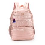 mochila com alça notebook ouro rosa mochila com alça notebook ouro rosa