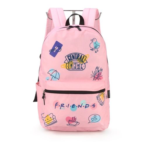 mochila com alça friends rosa