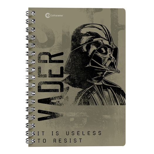 caderno universitário 1x1 80f capa dura darth vader star wars wire-o culturama caderno universitário 1x1 80f capa dura darth vader star wars wire-o culturama