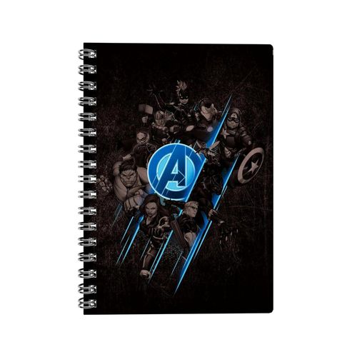 caderno universitário 1x1 80f capa dura avengers wire-o culturama