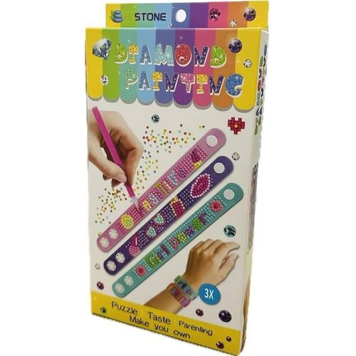 pintura diamante na pulseira com 3 unidades