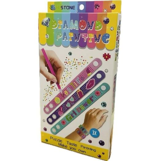 pintura diamante na pulseira com 3 unidades pintura diamante na pulseira com 3 unidades