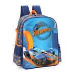 mochila com alça hot wheels azul e laranja mochila com alça hot wheels azul e laranja