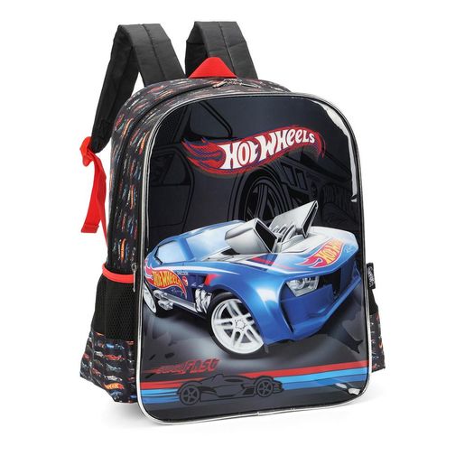 mochila com alça hot wheels preto e vermelho mochila com alça hot wheels preto e vermelho