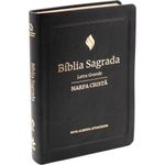 bíblia naa com harpa cristã letra grande - preta