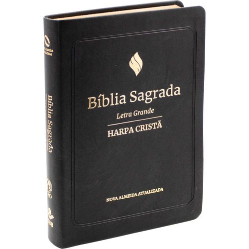 bíblia naa com harpa cristã letra grande - preta