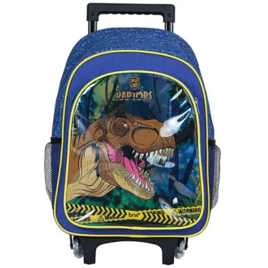 mochila com rodinha raptors azul e amarelo mochila com rodinha raptors azul e amarelo