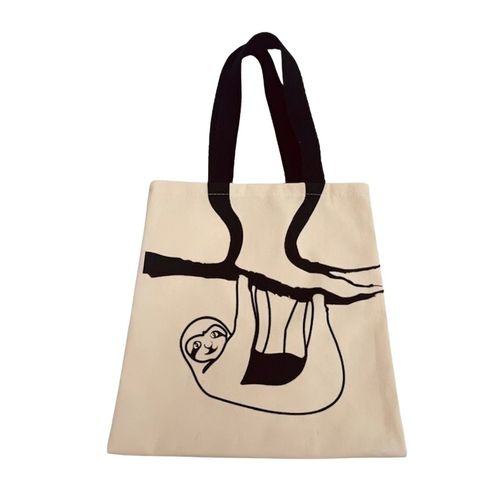 sacola tecido ecobag preguiça