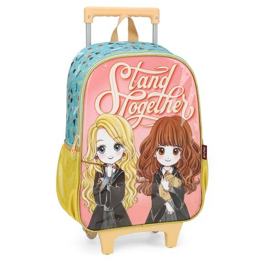 mochila com rodinha harry potter salmão mochila com rodinha harry potter salmão