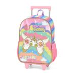 mochila com rodinha unicórnio game rosa mochila com rodinha unicórnio game rosa