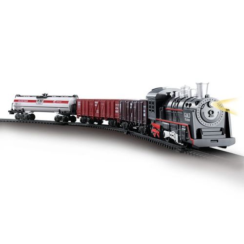 pista trem locomotiva com luz e som 85,5 centímetros dm toys