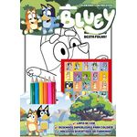 bluey colorindo com adesivos 2