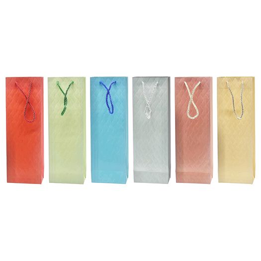 sacola p/presente relevo florian garrafa 12x36x7,8cm multi sacola p/presente relevo florian garrafa 12x36x7,8cm multi