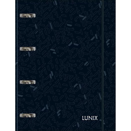 caderno fichário universitário cartonado lunix 80 folhas preto tilibra